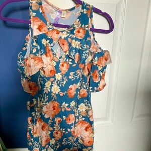 Alya Floral Dress XS Pink Rose White Flowers